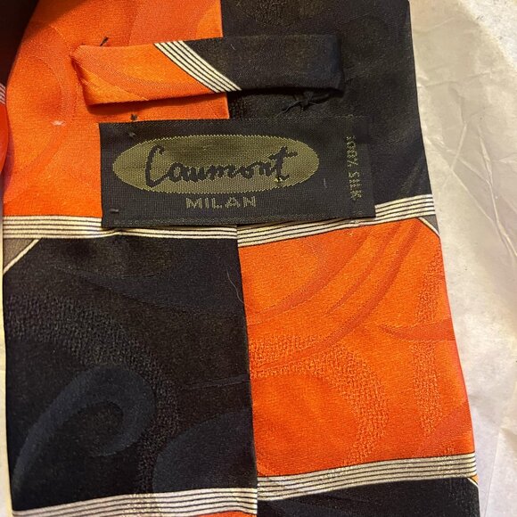 Coumont Abstract Silk Necktie 58" X 4" Vintage Madmen MobBoss Art Deco Designer - Picture 3 of 8